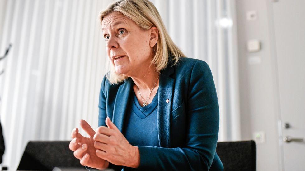 Statsminister Magdalena Andersson (S). 
