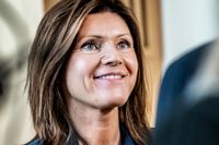 Den nya arbetsmarknadsministern Eva Nordmark vid riksmötets öppnande den 10 september.