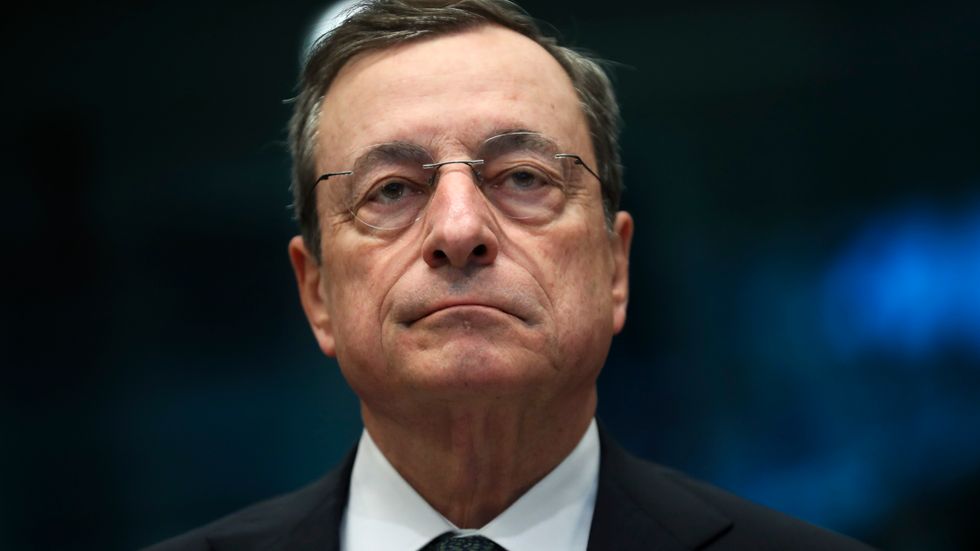 ECB-chefen Mario Draghi tillträdde den 1 november 2011. Hans mandat tar slut den 31 oktober i år. Arkivbild.