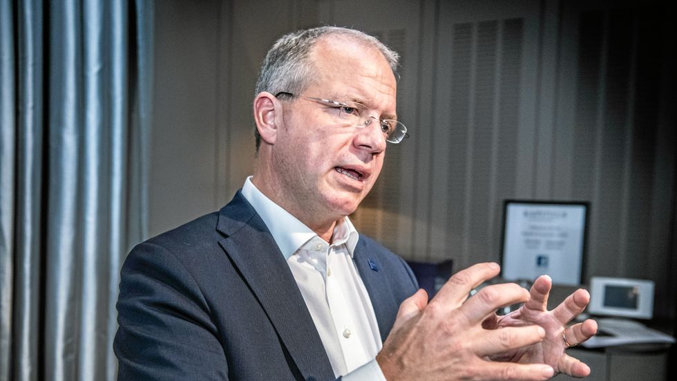 Martin Lundstedt, vd för AB Volvo, fick se aktien stiga efter en stark rapport.