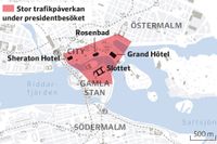 Stora delar av centrala Stockholm kommer att spärras av den 4–5 september.