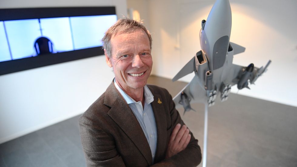 Christer Fuglesang som börjat på halvtid på Saab som rådgivare inom rymdfrågor.