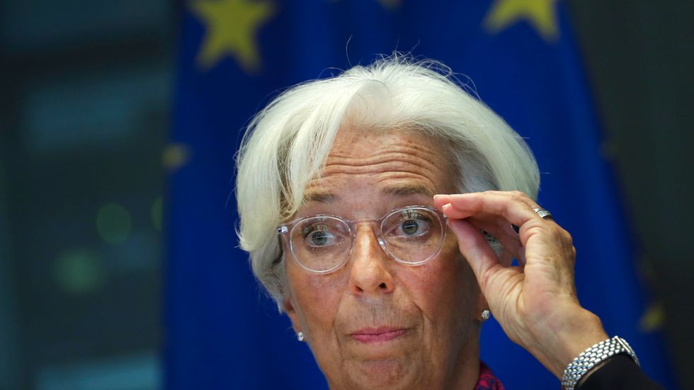 Europeiska centralbanken (ECB), med den nytillträdda chefen Christine Lagarde (bilden), har långt kvar till att få upp räntan i Tyskland – EU:s största ekonomi – till ECB:s målnivå. Arkivbild.