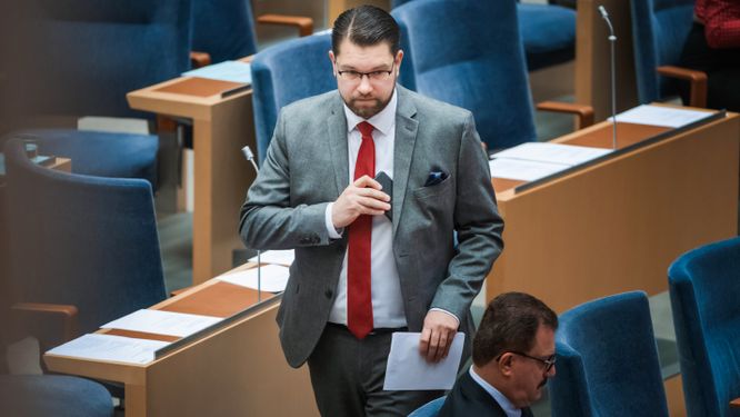Sverigedemokraternas partiledare Jimmie Åkesson (SD).