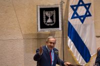 Israels premiärminister Benjamin Netanyahu talar i parlamentet knesset i Jerusalem.