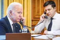 USA:s president Joe Biden och Ukrainas dito Volodymyr Zelenskyj. 