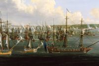 Slaget vid Fredrikshamn, 15 maj 1790, av Johan Tietrich Schoultz.