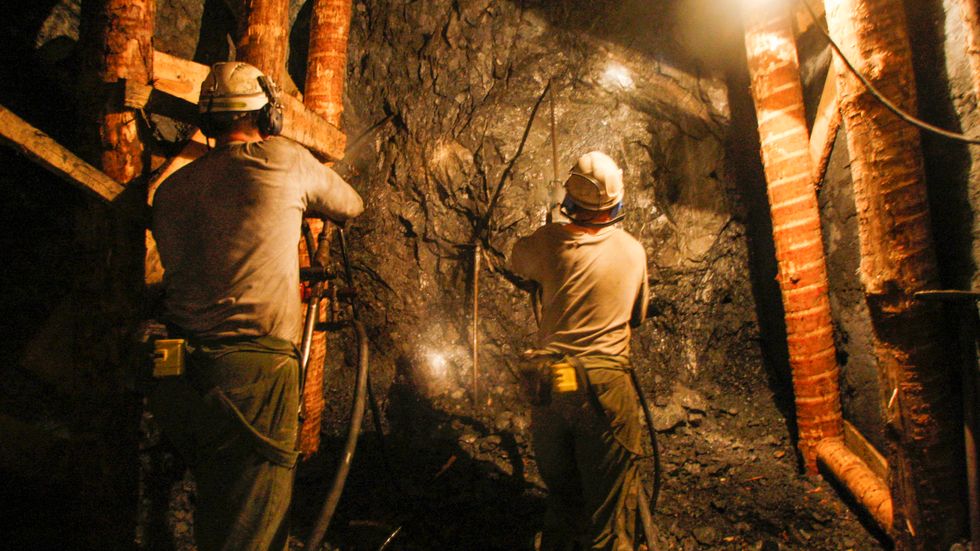Brytning av uranmalm i en tjeckisk gruva 2011.