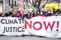 Klimatdemonstranter i München den 10 december.