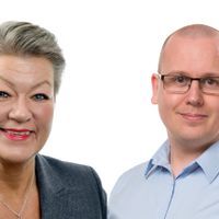 Ylva Johansson och Karl Emil Nikka. Montage.