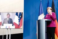 Gemensam fransktysk presskonferens i veckan med Emmanuel Macron och Angela Merkel.