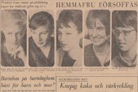 SvD den 1 juni 1962. Fem kvinnor talar om kvinnorollen i samhället – läs mer längre ner i artikeln.