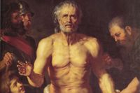 ”Senecas död” av Peter Paul Rubens (beskuren).