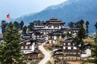 Gangtengklostret i Bhutan.