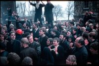 Kravaller i Båstad i maj 1968 mot tennismatchen mellan Sverige och Rhodesia. Det var första gången som polis använde vattenkanon mot demonstranter.