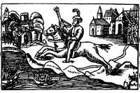 ”När helst fiender hota /.../ alla och ehnvar, man ur huse /.../ med vapen och kost /.../ skyndsamt inställa sig.” Ur Olaus Magnus ”Historia om de nordiska folken” från 1555. 