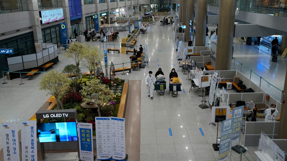 Fem män från Ryssland har varit fast på flygplatsen i Incheon sedan i höstas. Arkivbild.