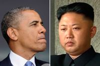 Barack Obama och Kom Jong Un.