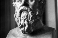 Sokrates, den förste av de tre mest betydelsefulla grekiska filosoferna; Sokrates, Platon och Aristoteles.