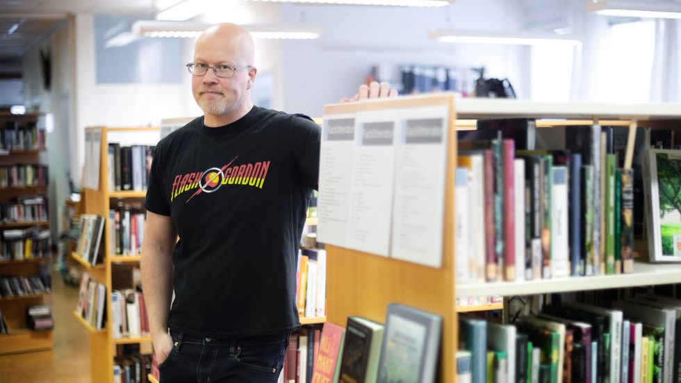 Bibliotekschef Tommy Bildström känner sig stundtals väldigt undermeriterad.