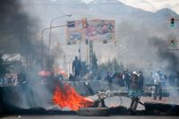 Anhängare till Bolivias tidigare president Evo Morales protesterar i La Paz tidigare i veckan.