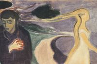 ”Separation” av Edvard Munch, 1896 (beskuren).