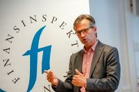 Erik Thedéen, generaldirektör för FI, på onsdagens presskonferens.