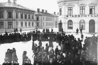 Hungermarschen i Söderhamn 11 april 1917. 