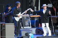 Bild från en Bob Dylan-konsert i Frankrike.  