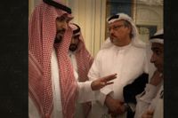 Den saudiske kronprinsen Mohammed bin Salman och journalisten Jamal Khashoggi.