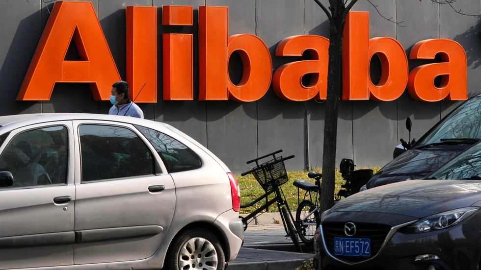Alibabas vinst rasar. Arkivbild.