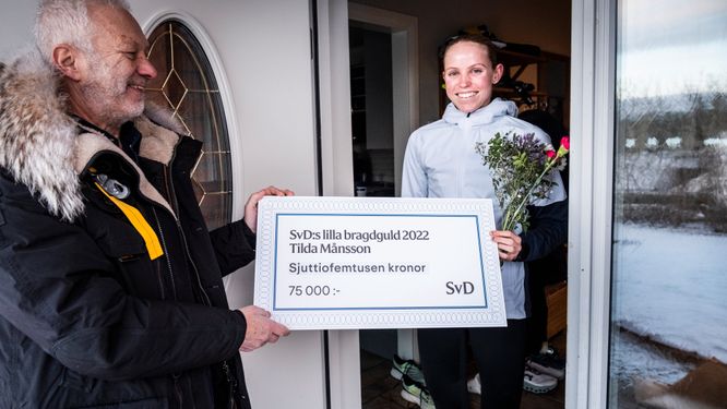 Tilda Mårtensson tilldelas SvD:s Lilla bragdguldet.