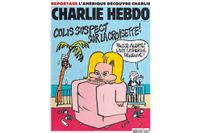 ”Misstänkt paket på strandpromenaden!” lyder rubriken på Charlie Hebdos senaste förstasida, med tillägget ”Falskt alarm! Det är Catherine Deneuve!”.