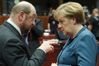 Schulz och Merkel.