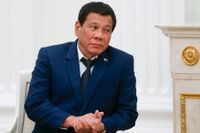 President Rodrigo Duterte under ett möte med Rysslands president Vladimir Putin i Moskva.