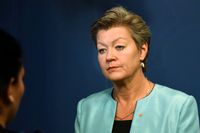  Arbetsmarknadsminister Ylva Johansson (S) vill  ändra lagen för att inskränka strejkrätten.