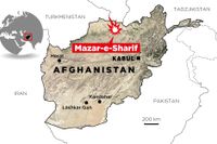 Attacken inträffade när troende samlats vid en shiitisk moské i Mazar-e-Sharif i norra Afghanistan.