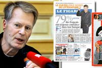 Le Clio fick kommentera rivaliteten mellan Frankrike och USA på sin presskonferens i går. Tidskriften Time dödförklarade fransk kultur i slutet av förra året. På gårdagens Le Figaro tågade Le Clézio fram med ett segertecken.
