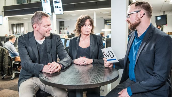 Fredric Karén, chefredaktör på Svenska Dagbladet, och Sofia Olsson Olsén, chefredaktör på Aftonbladet.