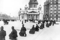 Bild från den ryska revolutionen, 26 oktober 1917. 