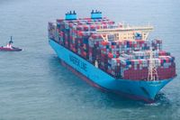 Maersk spår lättnader när det gäller flaskhalsar kring global fraktlogistik. Arkivbild.