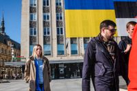 Stödet för Ukraina syns överallt i centrala Tallinn. Ändå vill en majoritet av Estlands ryskspråkiga invånare inte ta ställning i kriget. 