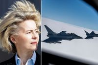 Försvarsminister Ursula von der Leyen har en tuff sits. yskland har fyra Eurofighter-plan klara för insats – av 182.