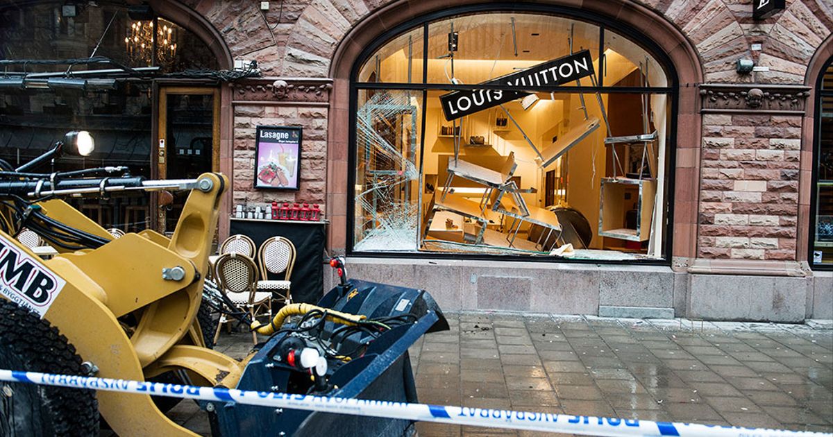 Smash and grab mot lyxbutik i Stockholm