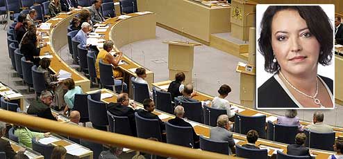 Camilla Lindberg (fp) var den enda som röstade nej till FRA-lagen.