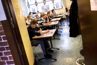 Högskoleprov på Östra real i Stockholm 2009.