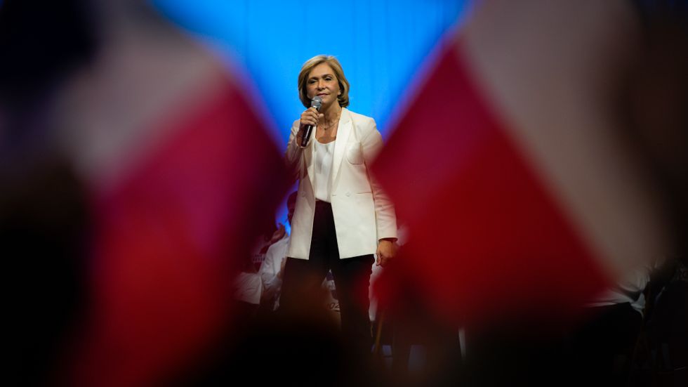 Valérie Pécresse är kandidat för franska högerpartiet Republikanerna (LR) inför presidentvalet den 10 april. Arkivbild.