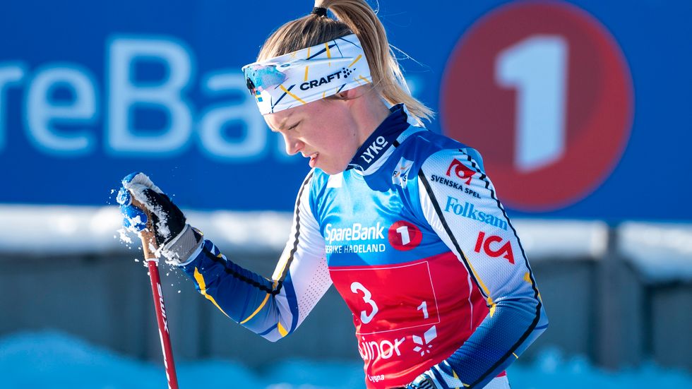 Moa Hansson, nyligen U23-medaljör, är uttagen till sprinttävlingarna i Drammen. Arkivbild.