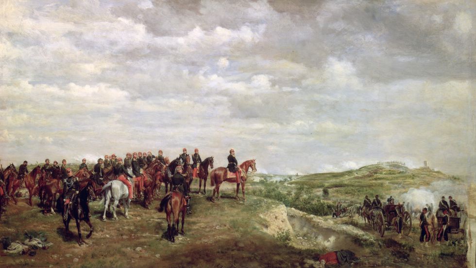 Fransmännen leddes av Napoleon III under slaget vid Solferino den 24 juni 1859.