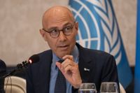 FN:s högkommissarie för mänskliga rättigheter, Volker Türk, anklagar både Israel och Hamas för att ha begått krigsbrott i det pågående kriget i Gaza. Arkivbild.
